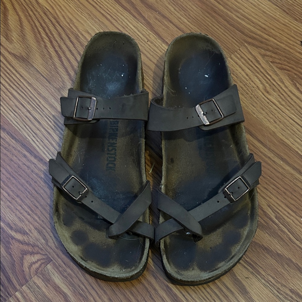 Birkenstock Dark Brown Double-Strap Sandals